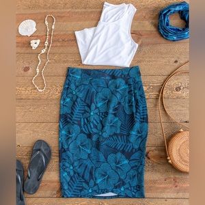 Ripskirt Hawaii Blue Floral Mini Skirt